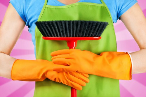 East Ham carpet cleaners working carefully with protective equipment